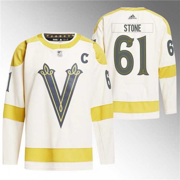 Mens Vegas Golden Knights #61 Mark Stone Cream 2024 Winter Classic Primegreen Stitched Jersey Dzhi->->NHL Jersey